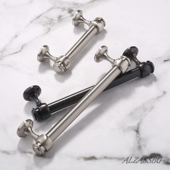 Alzassbg 15 Pack Brushed Satin Nickel Cabinet Pulls - Picture 1 of 4